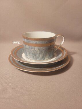 Mikasa Jade Florentine L2211 Bread & Butter Plate + Cup & Saucer Set EXCELLENT!